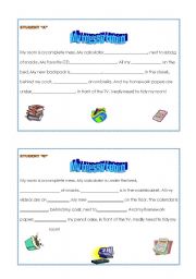 English Worksheet: Peer dictation 