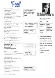 English Worksheet: Feel song by Robbie Williams