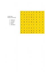English Worksheet: natural resourses cross puzzle
