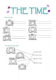 English worksheet: The Time