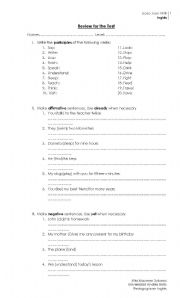 English Worksheet: Present perfect worksheet