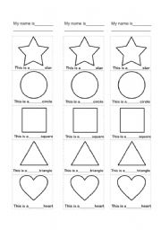 English Worksheet: Basic Shapes