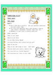 English Worksheet: Cambridge PET Oral part hot tips