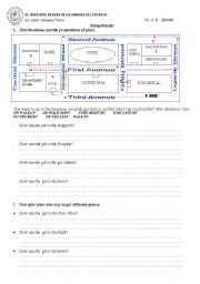 English Worksheet: giving directions