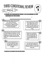 English Worksheet: READING (ORDER) B&W VERSION!!! =) 4pages!!!