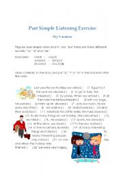 English Worksheet: Past Simple Listening Exercise