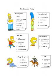 English Worksheet: Simpsons Family