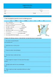 Entry test - 11th form