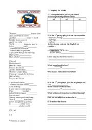 English Worksheet: Heal the world - Michael Jackson