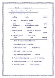 English worksheet: grammar revision 