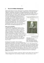 English Worksheet: Shakespeare as you like it