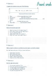 English Worksheet: Present simple