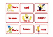 FEELINGS MEMORY CARDS WITH THE SIMPSONS