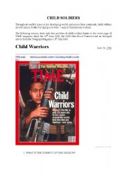 English Worksheet: CHILD SOLDIERS : the film BLOOD DIAMOND