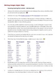English Worksheet: Guessing meanings from context