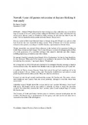 English Worksheet: Current Affairs: Strange News Articles + Discussion & Vocabulary (1)
