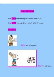 English Worksheet: THIS OR THAT