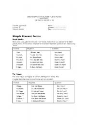 English Worksheet: Simple Present