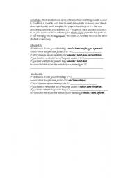 English Worksheet: Info Gap - 3rd conditional