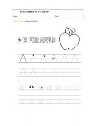 English worksheet: My vowel tracing book