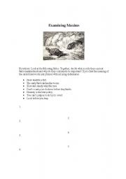English Worksheet: Examining Maxims