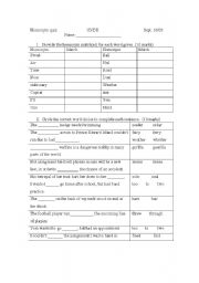 English Worksheet: Homonym Quiz