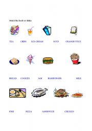 English worksheet: food names