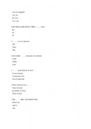 English Worksheet: English proficency check