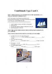 English worksheet: Conditionals type 2 and 3