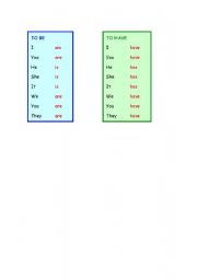 English Worksheet: be and have