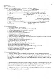 English worksheet: Passive exercises