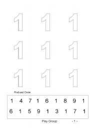 English Worksheet: Learn 1 to 10