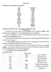 English worksheet: exercise list