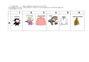 English worksheet: Vocab Dice Game