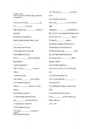 English Worksheet: anabel Lee listening activity