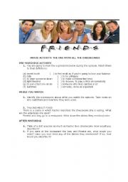 English Worksheet: FRIENDS - THE ONE WITH ALL THE CHEESECAKES