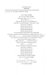 English Worksheet: The 3 R- Jack Johnsons song