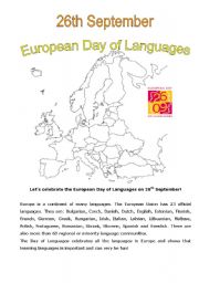 English Worksheet: Lets celebrate the European Day of Languages!