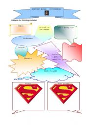 English worksheet: Superman - Brainstorming