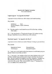 English Worksheet: Logical and Emotional Appeals