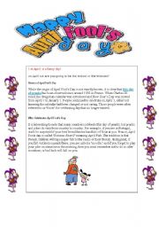 English Worksheet: April fools day