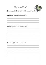 English Worksheet: Frog in the Pond