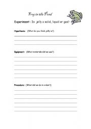 English worksheet: Frog in the Pond