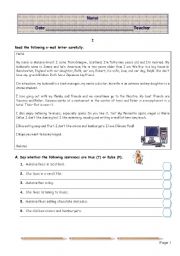 English Worksheet: Test 