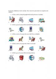 English worksheet: GOODS & SERVICES