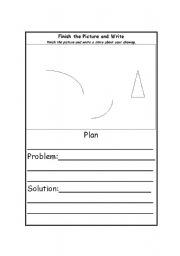 English worksheet: Finish the Picture and Write