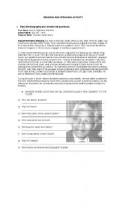 English Worksheet: Nelson Mandela