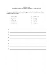 English worksheet: Self Study: Checking the Usage and Meaning of Phrasal Verbs