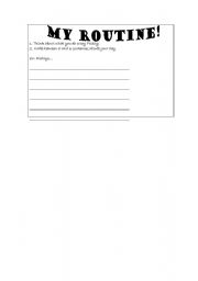 English Worksheet: Daily routines