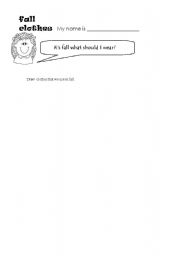 English Worksheet: fall clothes